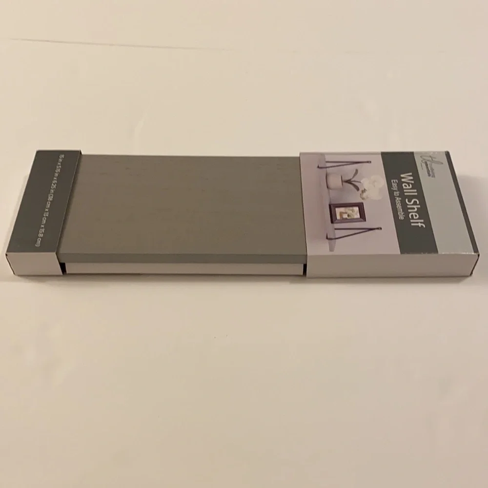 NWT Wall Shelf Gray Easy to Assemble